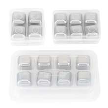 Посуда красные охладители для вина кубики льда из нержавеющей стали пиво быстрозамороженный Ледяной Камень Многоразовые охлаждающие камни для виски вино