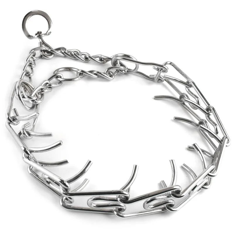 High 45/50/55/60cm Adjustable Dog Training Collar Chain Pet Supply Metal Steel Prong Pinch Choke UEJ | Дом и сад