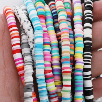 

Fnixtar 20Pcs 40cm Boho Style Soft Clay Bracelets Colorful Round Discs Anklet Leg Bracelets For Women's Men's Fashion Jewelry
