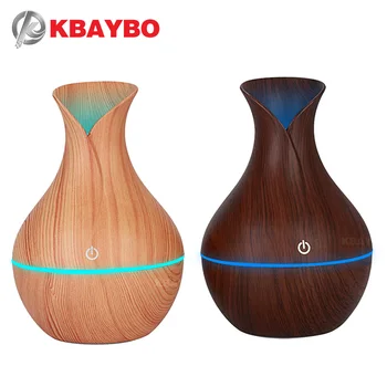 

KBAYBO Mini USB Ultrasonic Air Humidifier 130ml Aroma Essential Oil Diffuser for Home USB Fogger Mist Maker with LED Night Lamp