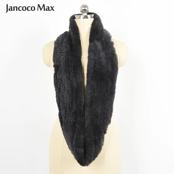 

New Arrival Women's Real Rex Rabbit Fur Scarves Soft Warm Elastic Fur Scarf Fashion Neckerchief S7097