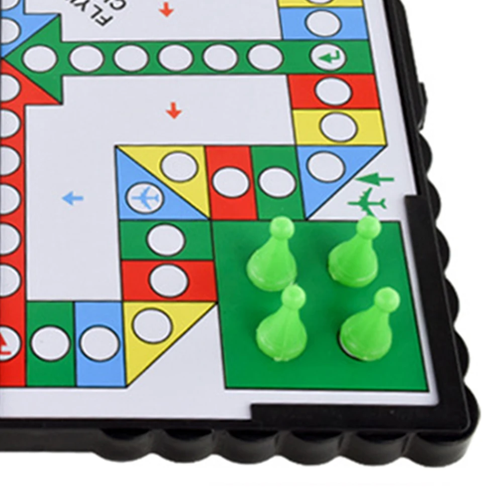 Magnetic Foldable Flying Chess Crawling Mat Ludo Portable Board Game Camping Travel Game Set 1Set