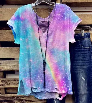 

Summer Hot Women Tops Plus Sizes Tees Cotton Femme Colors Hole T Shirts Elegant Ruffles Loose Sexy Befree Boho Shirt