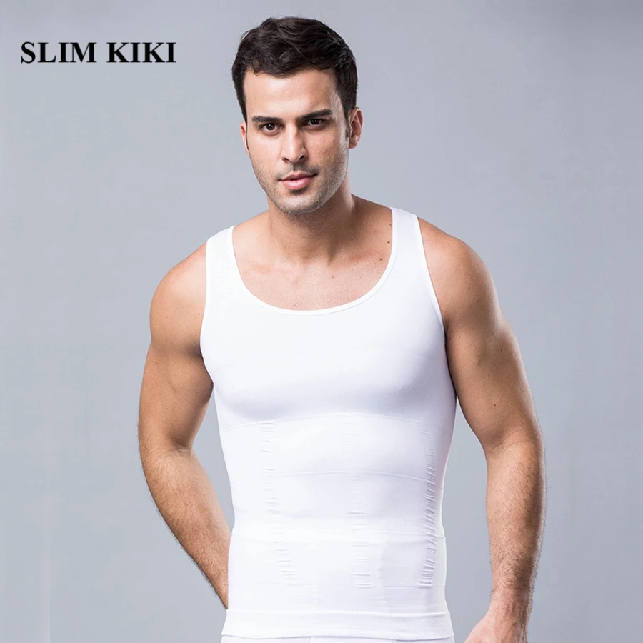 Men Compression Shirt Mens Slimming Body Shaper Abs Abdomen Vest to