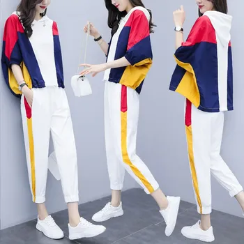 

Autumn Women Tracksuit 2 Piece Set Women Two Piece Set Top And Pants Sportswear Geometric Women Sweat Suits