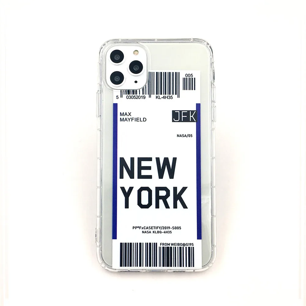 Чехол для iPhone 6 6 S 7 8 Plus 11 Pro X XS Max XR Houston Chicago, прозрачный мягкий чехол - Цвет: new York