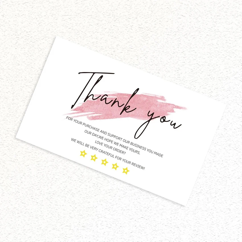 30pcs Thank You For Supporting My Small Business Card Thanks Greeting