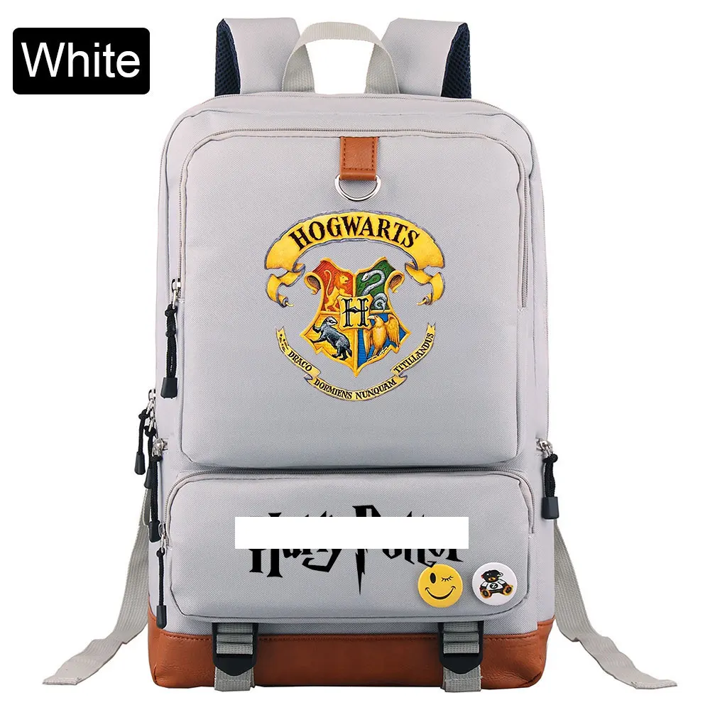 D0304 модный волшебный значок Хогвартс для мальчиков и девочек, школьная сумка для женщин, рюкзак для подростков, школьные сумки для мужчин, студенческий лоскутный рюкзак - Цвет: D03-29
