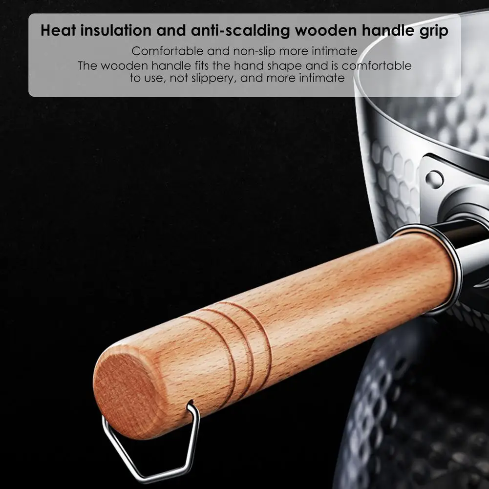Japanese Saucepan Non-Stick Stainless Steel Milk Pots Soup Pot Kitchen Cooking Pan With Wooden Handle Cookware 20Cm 8 Japanese Saucepan Non-Stick Stainless Steel Milk Pots Soup Pot Kitchen Cooking Pan With Wooden Handle Cookware 20Cm