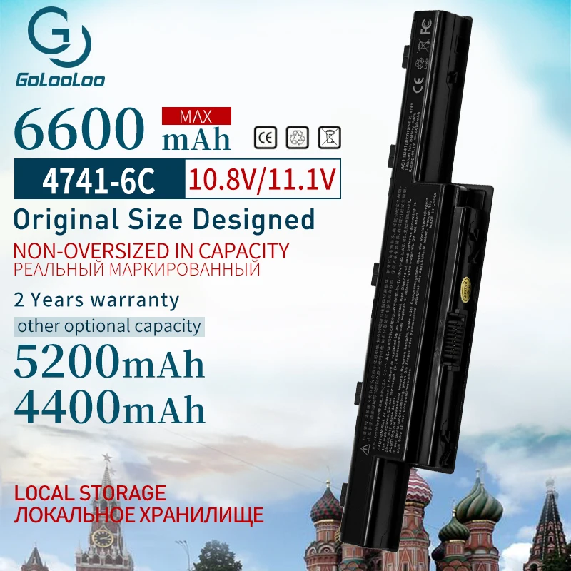

4400mah Battery for Acer Aspire AS10D31 AS10D51 AS10D41 AS10D81 AS10D75 AS10D61 AS10D71 V3 E1 4741 5742G 5552G 5742 5750G 5741G