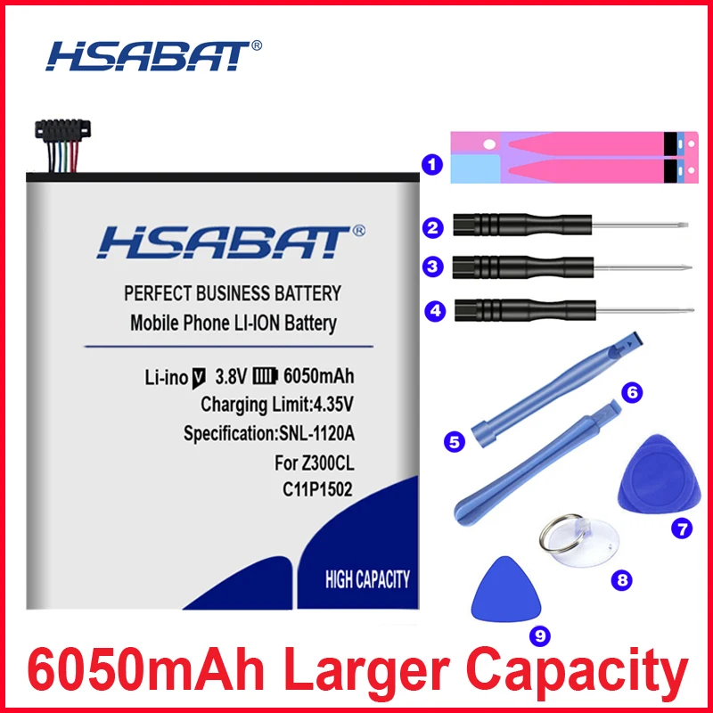 HSABAT 0 цикла 6050 мА/ч, Батарея для C11P1502 ASUS ZenPad 10 Z300C Z300CL Z300CG Z300M P023 P01T 10,1 Высокое качество батареи
