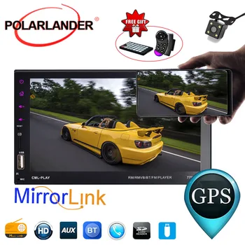 

7"Bluetooth 2Din Hand-Free Radio Touch Screen With Camera For Android Phone Remote Control MP5 Player USB/FM/Aux Car Mirror Link