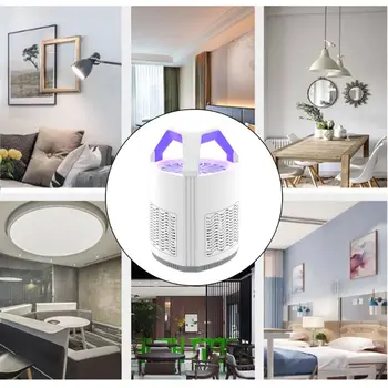 

Home Mosquito Killer Lamp LED UV Silent Insect Trap Light with Suction Fan USB Q0KF