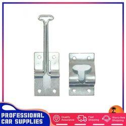 Loquet de porte d'entrée Style T, 1 paire, pour remorque RV, crochet de porte extérieur, acier au carbone, couleur argent 