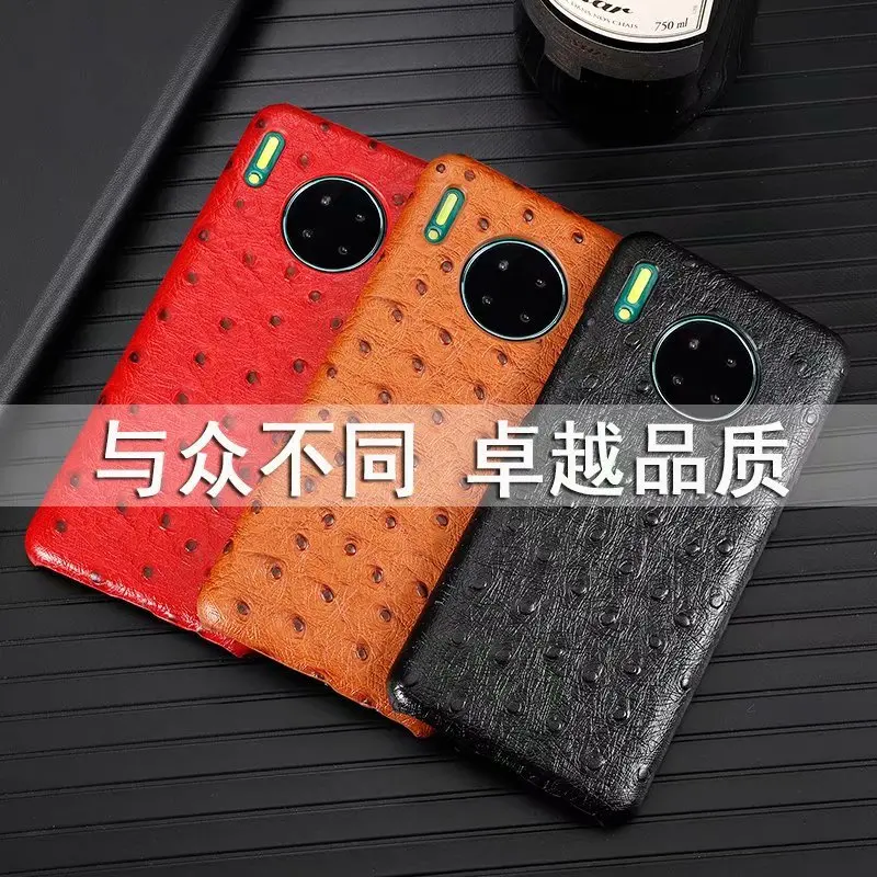 Роскошный чехол из натуральной кожи с узором страуса для huawei mate 30 Pro