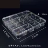 6/12/16/18/24 Grid Jewelry Storage Box Transparent Acrylic Plate Jewelry Display Box Loose Beads Storage Box 2
