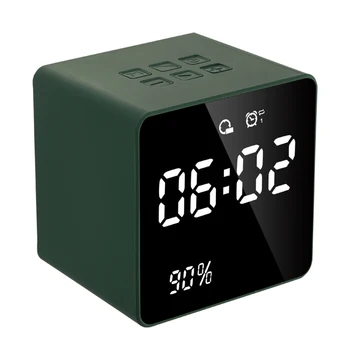 

Plastic FM Radio Bluetooth Speaker LED Digital Display Alarm Clock Home Office HIFI Sterero Music Player With Microphone