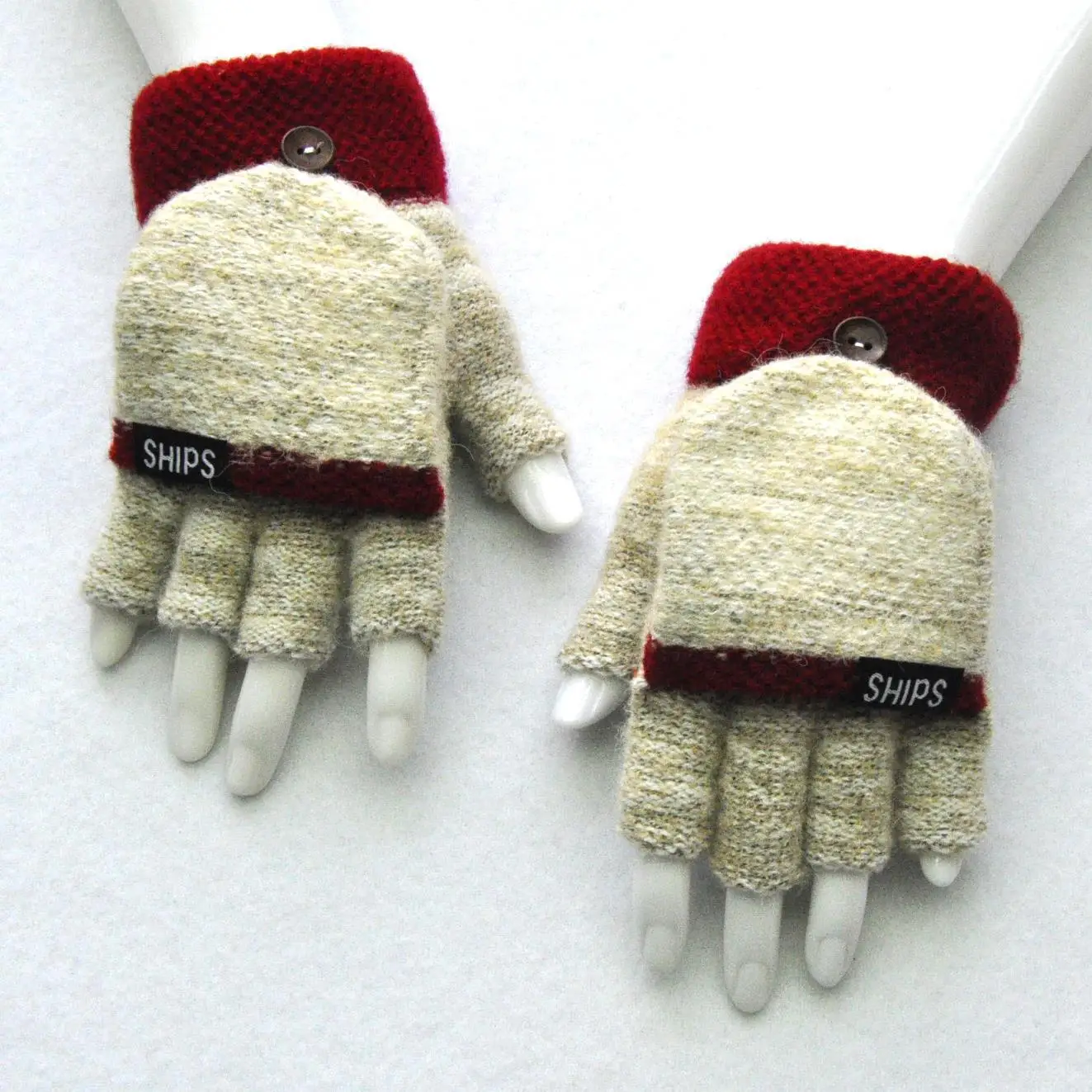 Вязаные теплые перчатки для взрослых с имитацией кашемировой пряжи, перчатки на половину пальцев для студентов 16 лет, мягкие вязаные морозостойкие варежки - Цвет: 5
