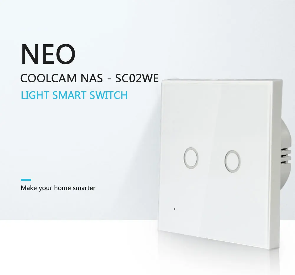 COOLCAM NAS-SC01Z Z-wave Plus настенный выключатель света 2CH банды домашней автоматизации Z Wave 2,4G беспроводной умный пульт дистанционного управления выключатель света