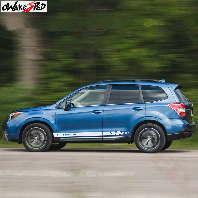 2 шт. для Subaru Forester автомобильный Стайлинг боковая юбка полосы Декор стикер s KK