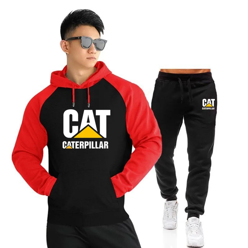 60% OFF 2019 New Hot Brand Men's Pullover Hooded Autumn/Winter Men's Sets Hoodies +sweatpants Two Pieces Set Bodybuilding Tracksuit