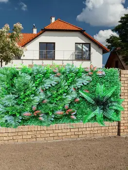 

Artificial Plant Hedge Panel UV Protected Privacy Grass Mat Greenery Panel Decor Wall Fence Screen For Outdoor Garden Backyard