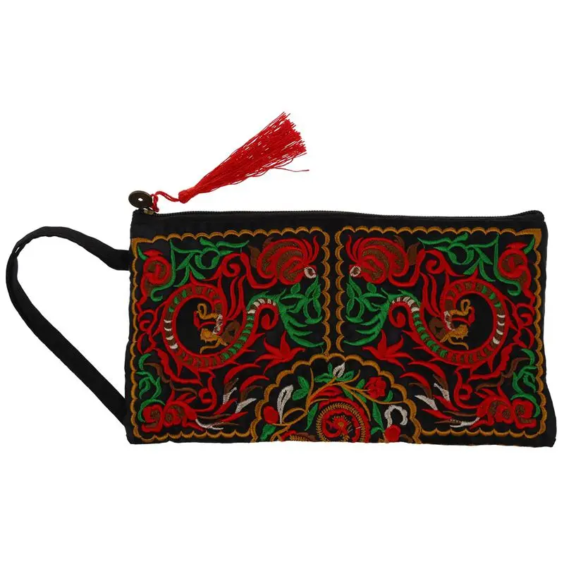 

ABZC-New Women Wallet Embroider Purse Clutch Mobile Phone Bag Coin Bag