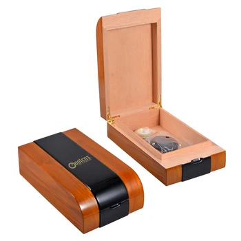

Classic Humidor with Humidifier Portable Cigar Box for Desktop Decoration Handmade Cedar Wood Cigarette Case Accessories