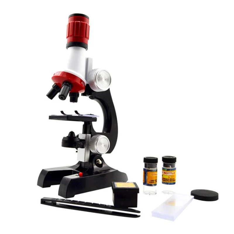 

Kids Stereo Science Microscope 1200x Zoom Biological Microscope Kit Refined Scientific Instruments Educational Toy For Child