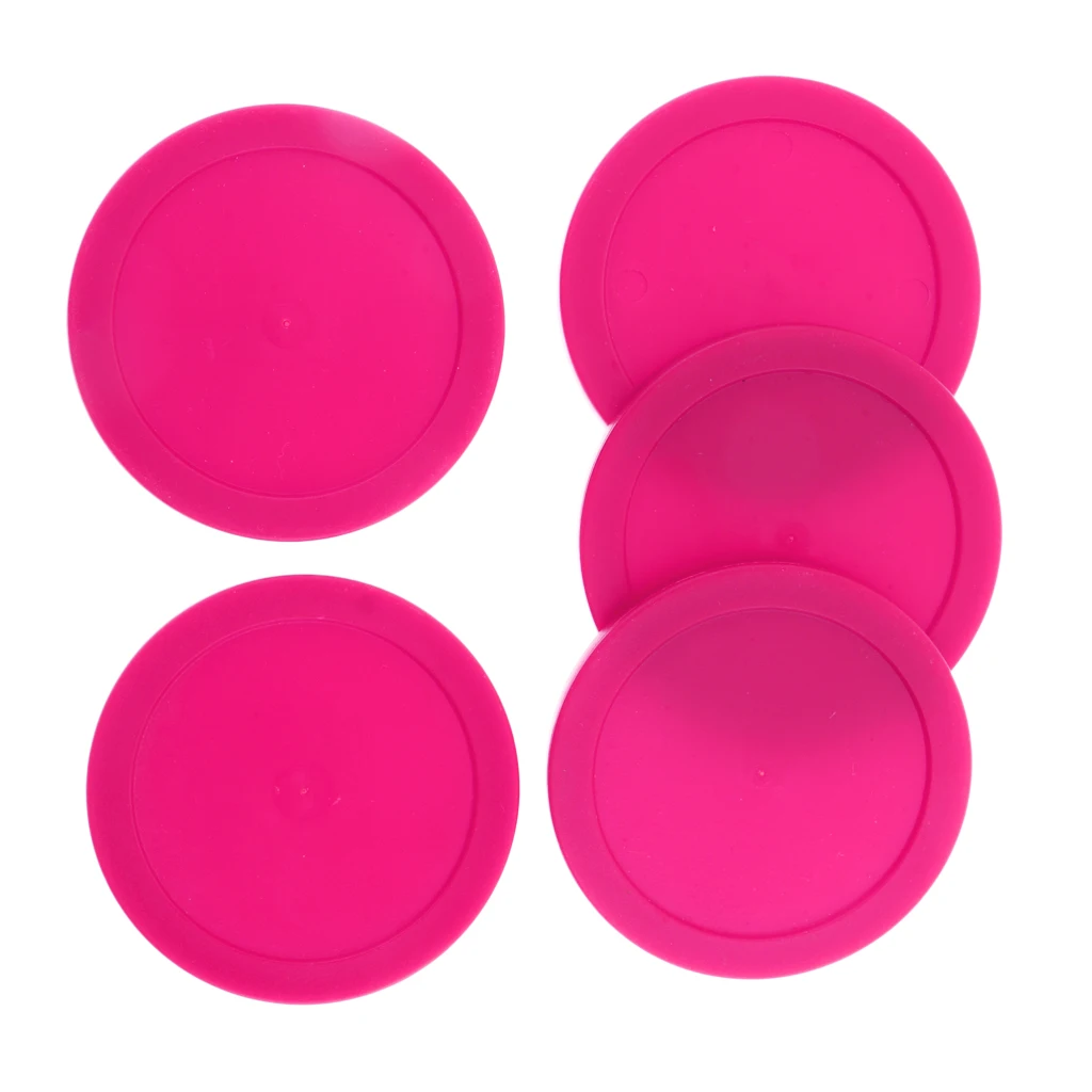 62mm Plastic Air Hockey Pucks for Full Size Air Hockey Tables, Pack of 5