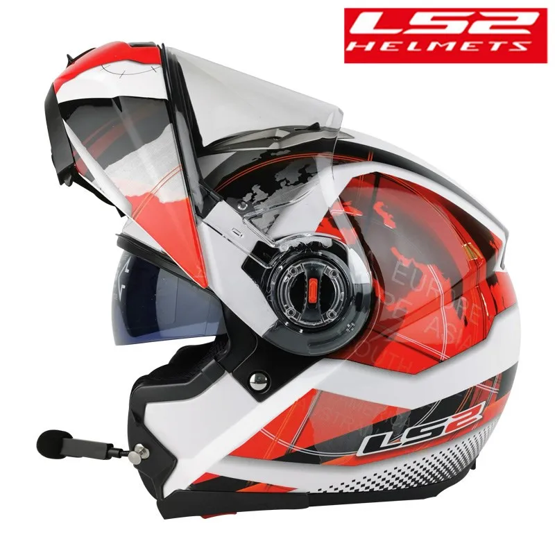US $124.00 LS2 FF370 Modular Motorcycle Helmet Bluetooth headset kask handfree Flip Up intercom Capacete Racing cascos para moto