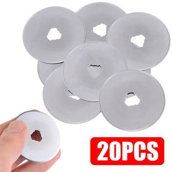 

20pcs 45mm Silver Rotary Cutter Refill Blades Quilter Sewing Fabric Cutting For Fabric Paper Vinyl Circular Cut Sewing Tool