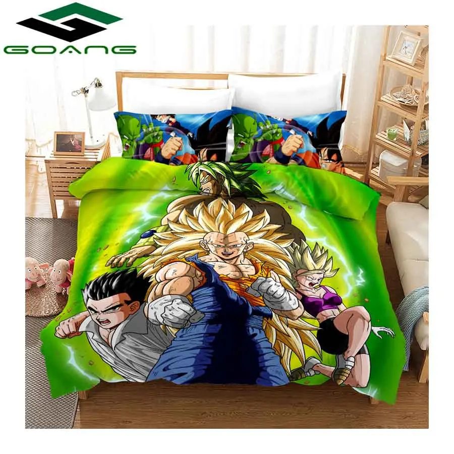 Green GOANG простыня пододеяльник и с наволочкой домашний текстиль 3d цифровая печать Драконий жемчуг: Эволюция детские постельные принадлежности - Color: Green
