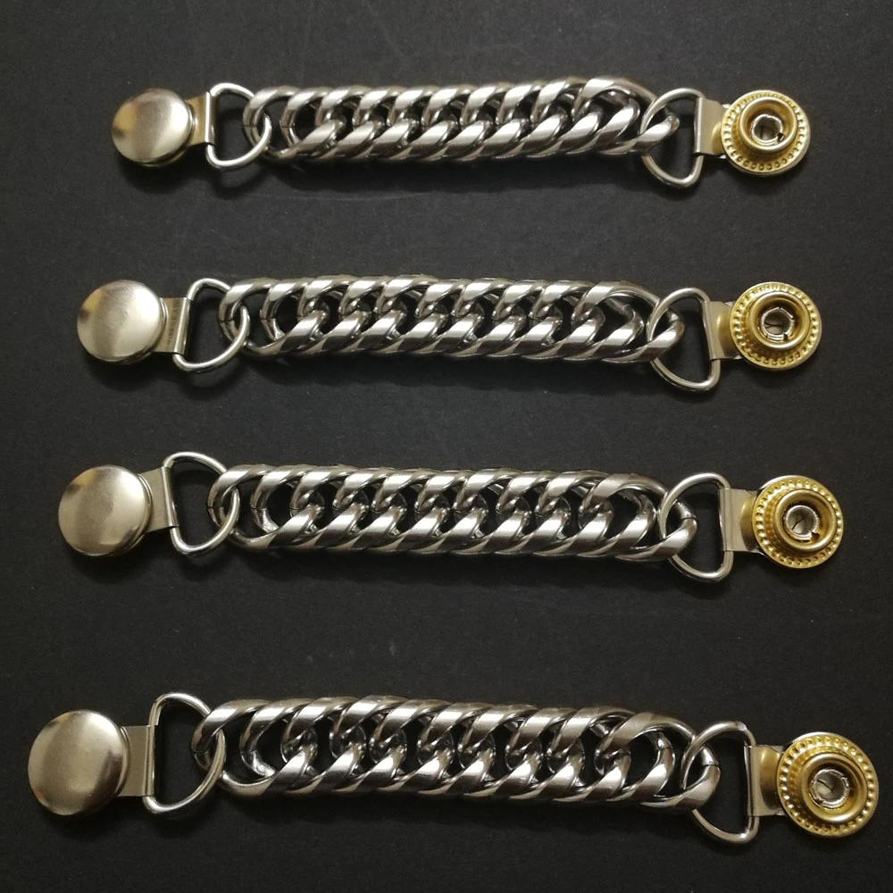 4pcs/set Stainless Steel Motorcycle Vest Extenders Biker Clothing Chainmail For Motor Vest