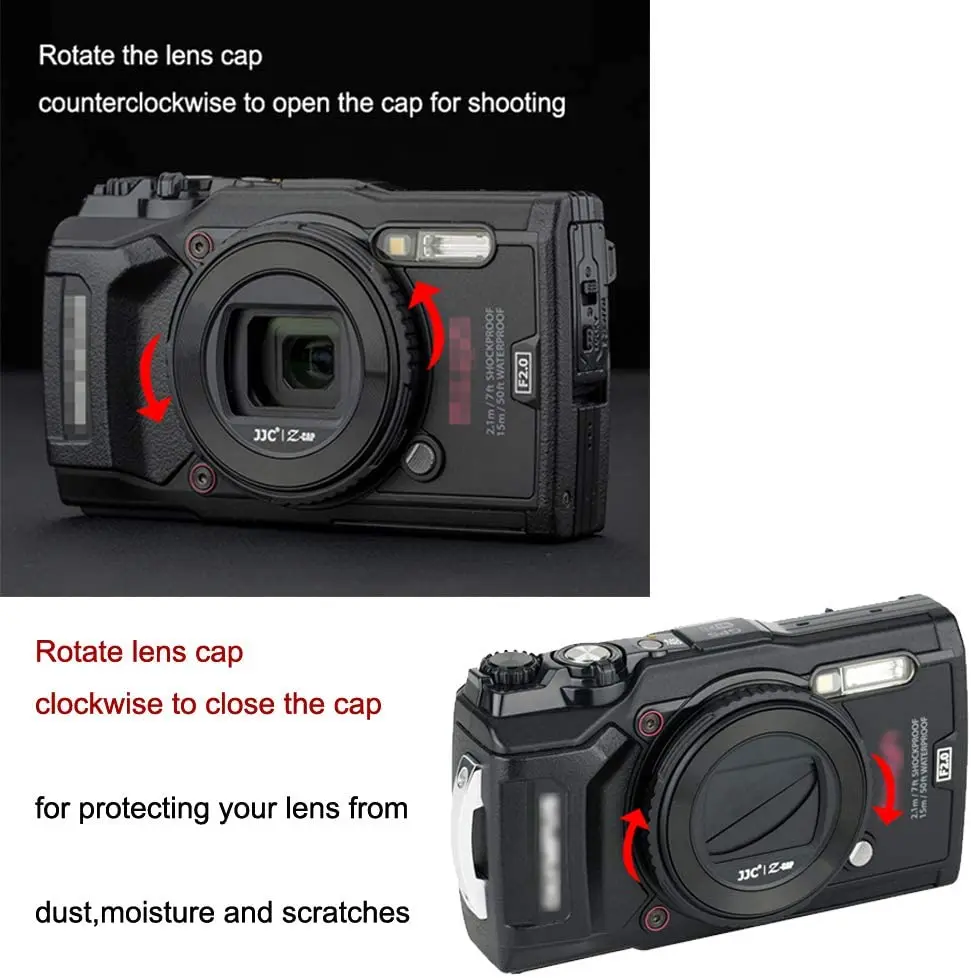 Jjc Camera Auto Lens Cap Holder Cover For Olympus Tg6 Tg5 Tg4 Tg3 Tg2 Tg1 Tg-6  Tg-5 Replaces Lb-t01 Lens Protector Accessories - Len Caps - AliExpress