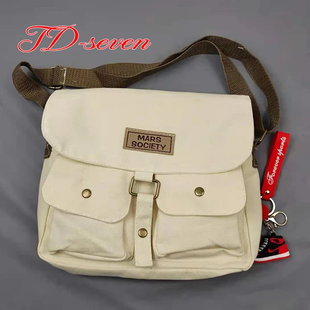 Women's Canvas Bag Japanese Department Harajuku Windsuit Messenger Bag Female Korean Students Shoulder Bags as picture 4 pendant