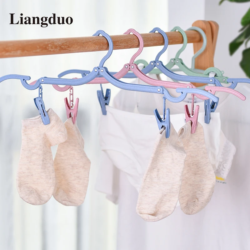 Liangduo 4 шт./8 шт. переносные дорожные складные вешалки для одежды сушилка