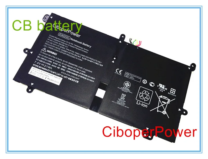 Качественный Аккумулятор для ноутбука DA02XL 664399-1C1 HSTNN-IB4C 7,4 V 21WH Аккумулятор для ноутбука