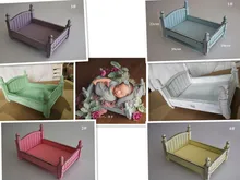 

Detachable Baby Photo Bed Wood Crib Newborn Photography Props Infant Taking Photo Background Accessories Posing Childhood Gift