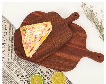 

Japanese-style Rectangular Household Steak Plate Wooden Pizza Plate Bread Sushi Tableware Restaurant Dessert Storage Tray LA910