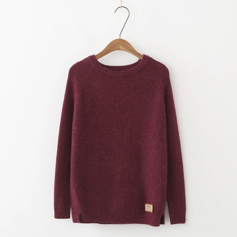 Women Knitted Sweater O-neck Casual Female Sweaters 5 Colors Available Female Pullover Basis Pull Jumper trui