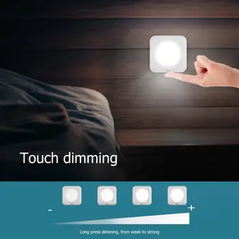 

Multifunction Cool White Atmosphere Kitchen Bathroom Bedroom Home Wall Adjustable Touch Lamp Touch Night Light Lamps