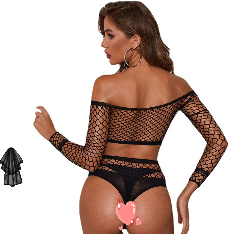 Women Sexy Fishnet Lingerie Underwear Chemises Catsuit Teddies Erotic Catsuit Cosplay Sexy Costumes exotic Sexy Costumes 2021