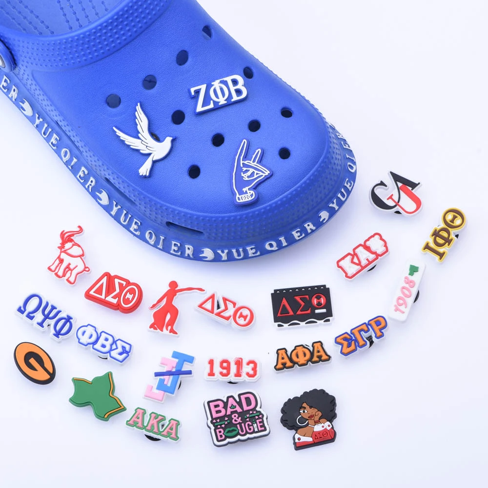 Shoe-Charms Clog University-Button Jibz-Accessories Croc Deecoration Designer of PVC