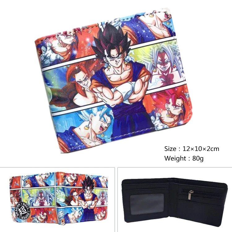 EE Аниме Dragon Ball Z кошелек Супер Saiyan Goku Vegetto для мальчиков и девочек карман на молнии для монет PU короткий держатель для карт - Цвет: EE