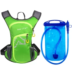 Outdoor Hydration Backpack for Cycling, Running, Hiking, and Travel Activities (Green and 1L water)