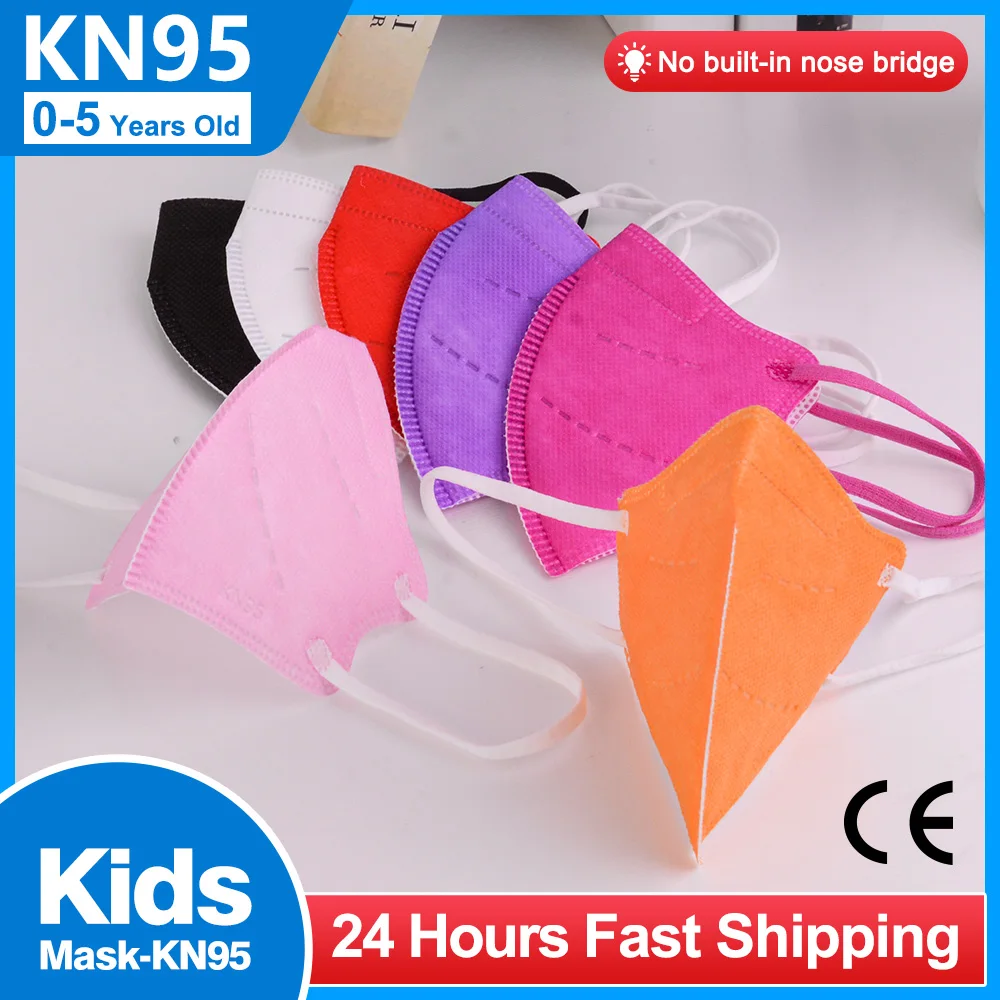 7 punto Color mezclado Mascarillas Fpp2 niños 0-5 años de edad CE KN95 máscaras de protección Flitrator máscaras Stock europeo España italia francia