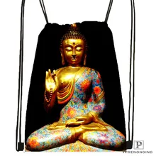 Пользовательские Будда-цитата-1 походная сумка на шнурке милый рюкзак для детей(черная спина) 31x40 см#20180611-02-76