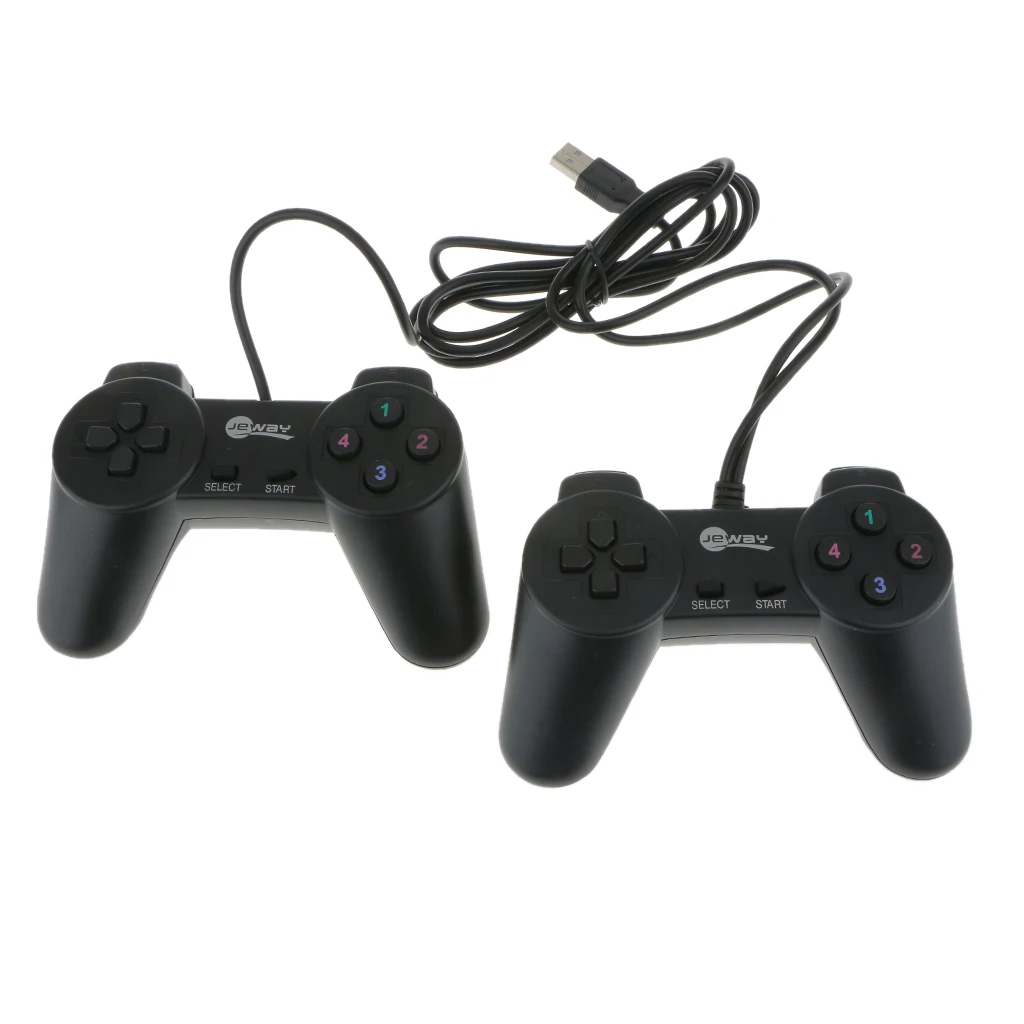 2X 3D Ergonomic USB Wired PC Gamepad Joypad Controller for WIN9X/2000 Computer
