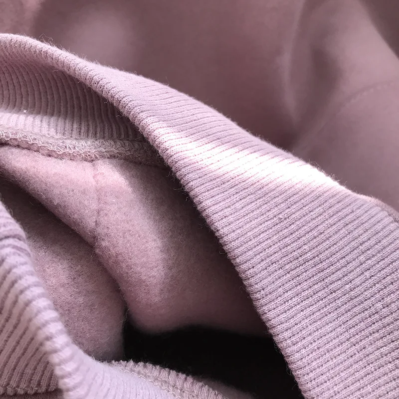 Autumn and winter new Fleece Hoodie women's Korean casual letter Plush top crop hoodies sweatshirts